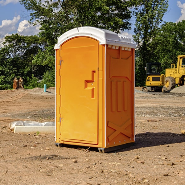 can i customize the exterior of the portable restrooms with my event logo or branding in Goodell IA